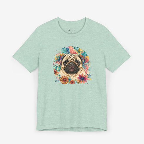 Pug Lover T-Shirt -  Pug Mandala Shirt for Women